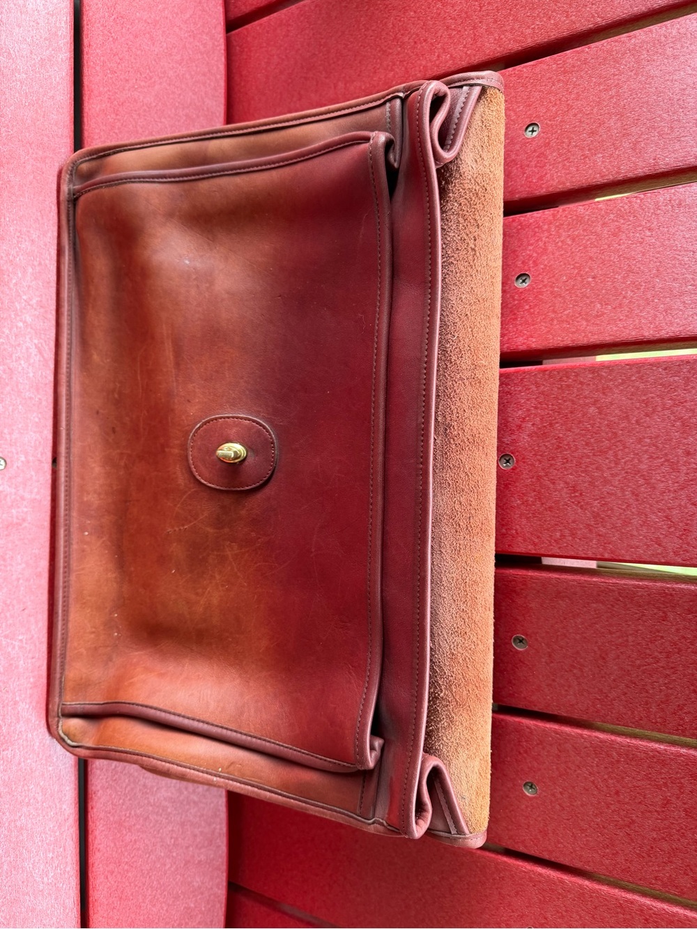 Vintage Coach Beekman Leather Top-Handle Briefcase with Brass Hardware - Picture 11 of 15